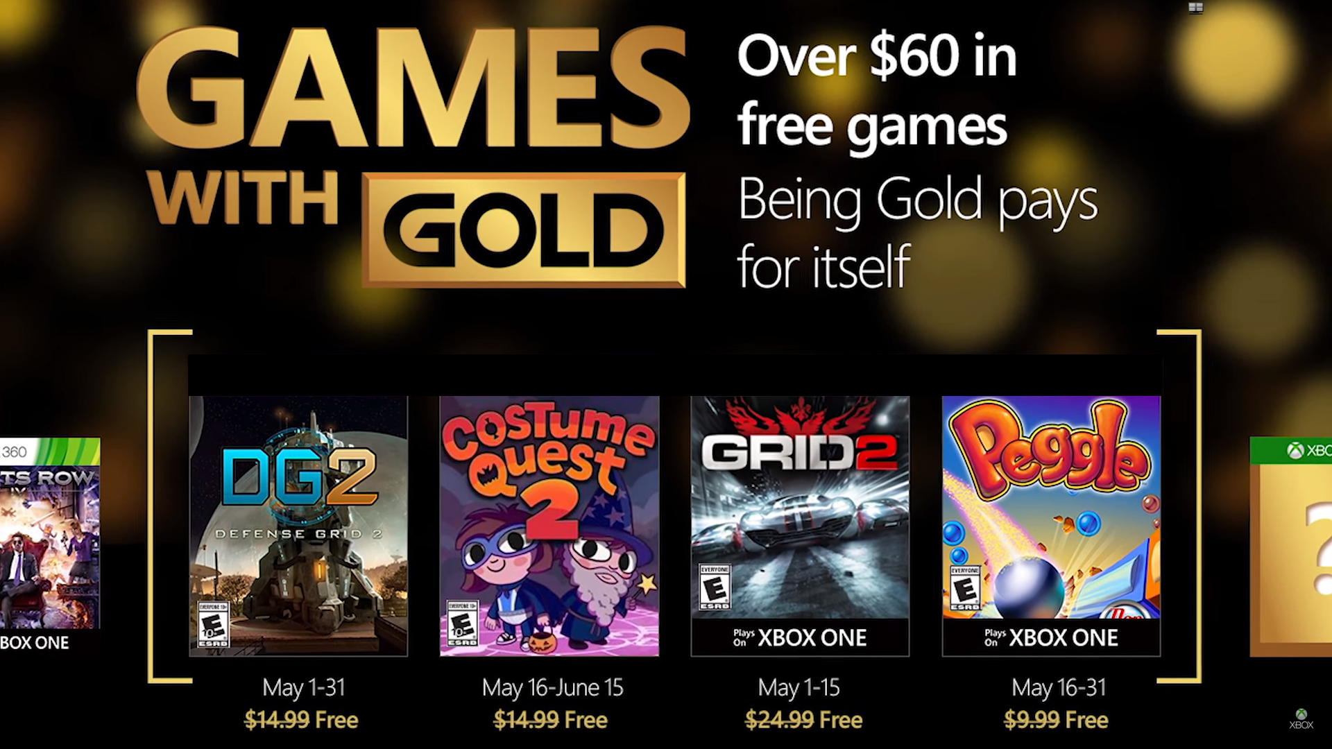 الألعاب المجانية لمشتركي خدمة Xbox Live Gold لشهر مايو 2016