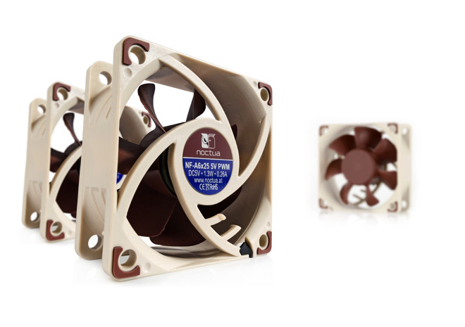 Noctua توسع خط إنتاج مراوح 5V مع NF-A6x25 5V PWM و NF-A6x25 5V