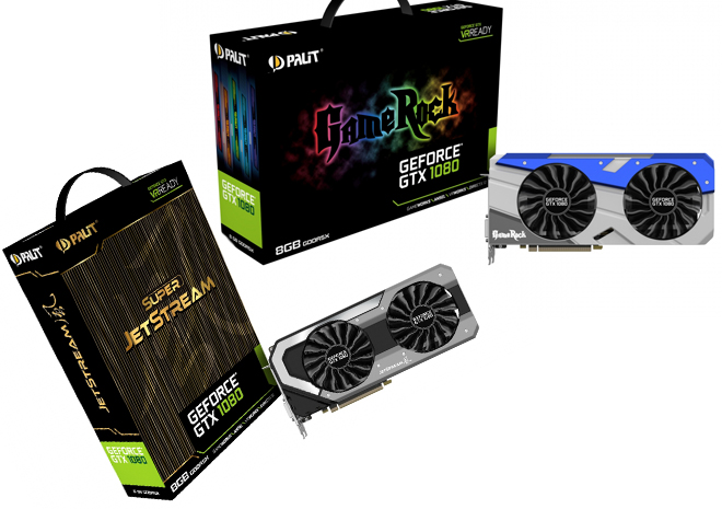 Palit تخصص بطاقاتها للاعبين مع GTX 1080 GameRock و Super JetStream