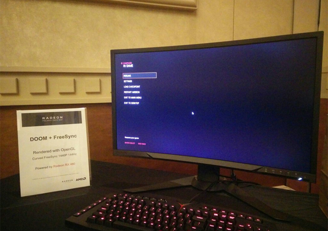 Computex16: وأخيراً AMD تستعرض بطاقة RX 480 وهي تشغل لعبة Doom على 1440p