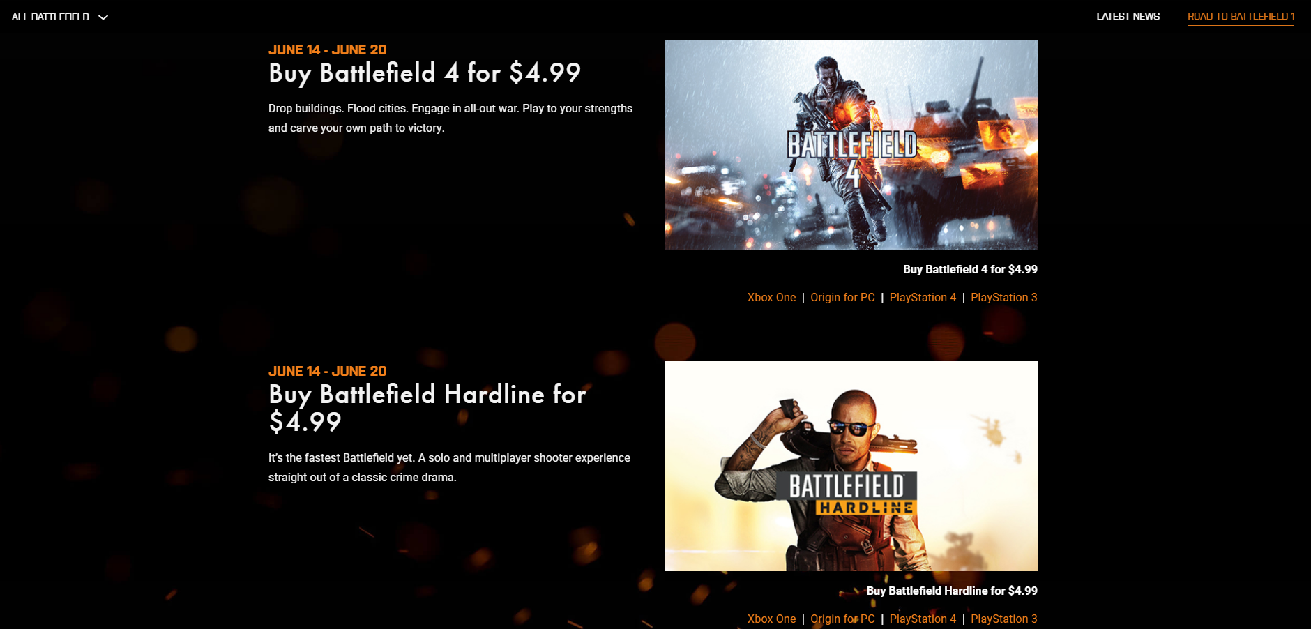 عرض لا يفوتكم لعبة Battlefield 4 مقابل 5$ يورو فقط