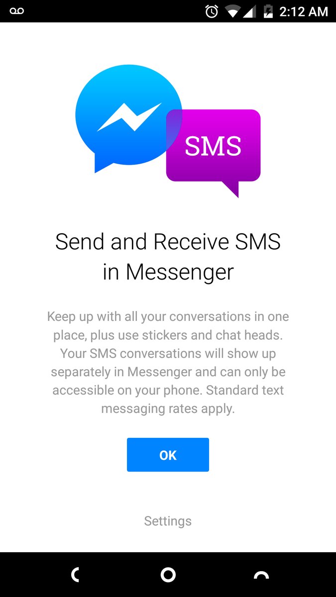 تحديث ماسنجر الجديد يمكنك من إرسال و إستقبال الرسائل القصيرة (SMS)