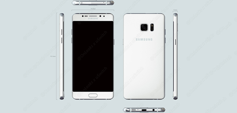 الهاتف القادم من سلسلة Galaxy Note سيأتى بإسم Note 7 و هذة مواصفاته