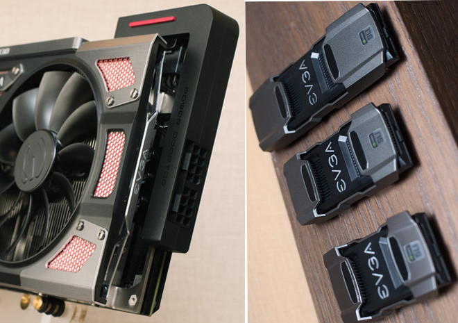 Computex16: جسر SLI مضيء ومحول لمنافذ طاقة البطاقات الرسومية هو جديد EVGA