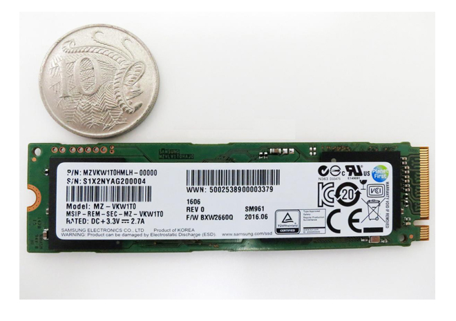 قرص تخزين سامسونج SM961 NVMe M.2 SSD بسعة 1TB يأتي بسرعة أفضل من الجيل السابق