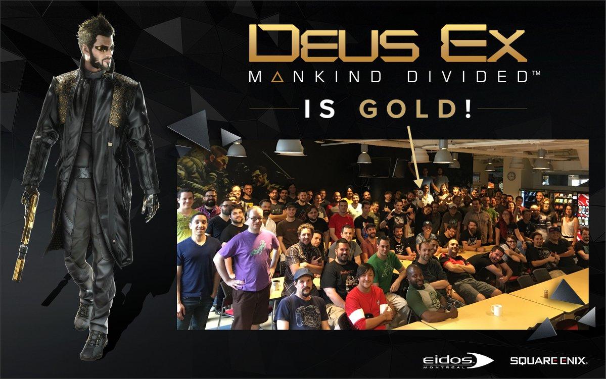 رسمياً لعبة Deus Ex: Mankind Divided تصل لمرحلة التطوير الذهبية