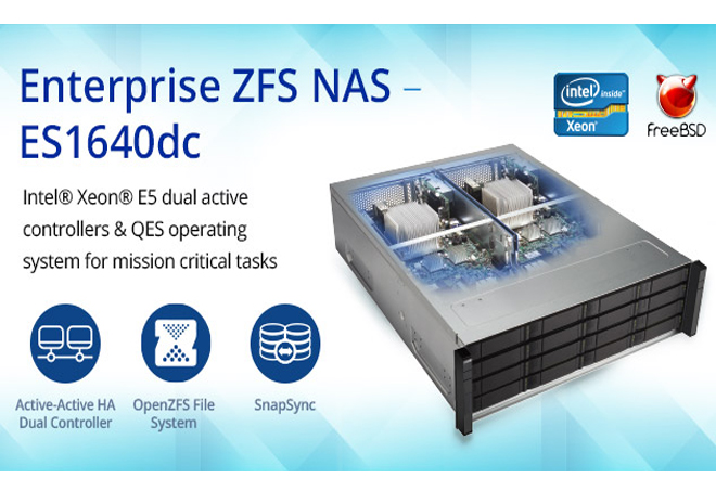 QNAP تعلن عن وحدة التخزين الشبكي ZFS NAS ES1640dc