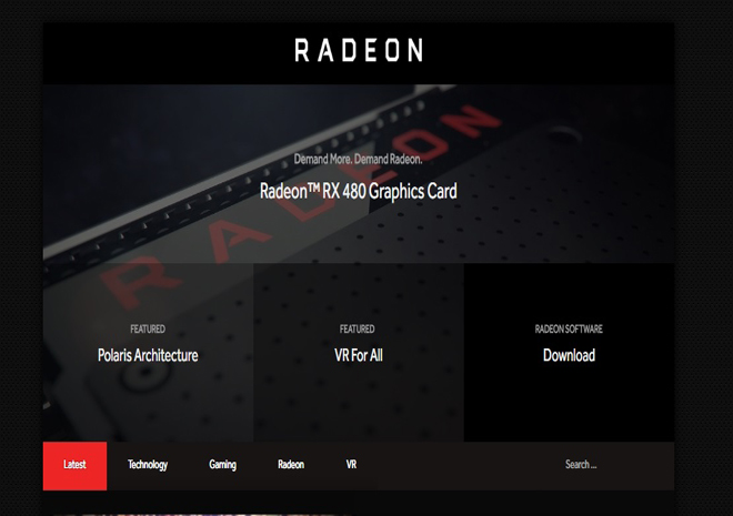 AMD تعلن عن موقعها الجديد Radeon.com..تعرف عليه الأن