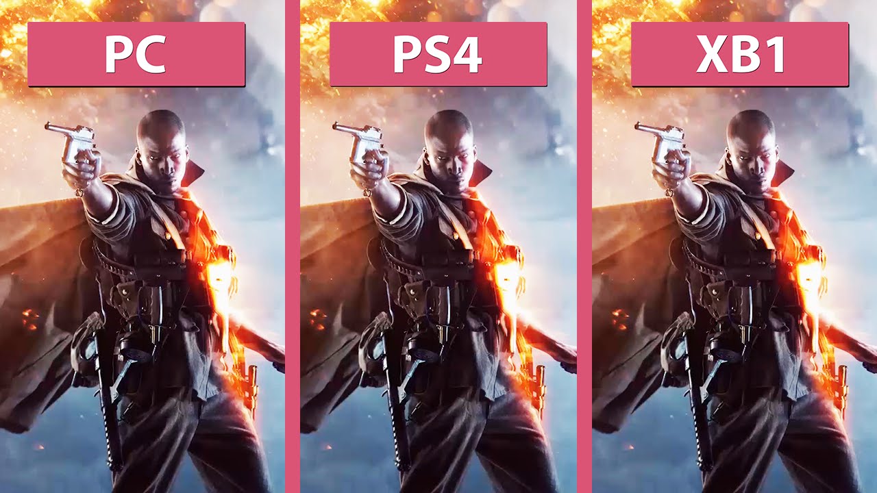 مقارنة لرسوميات ألفا Battlefield 1 على PC & PS4 & Xbox One
