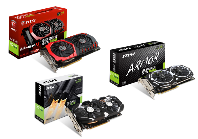 MSI تقدم 3 نكهات من بطاقة GTX 1060 3GB