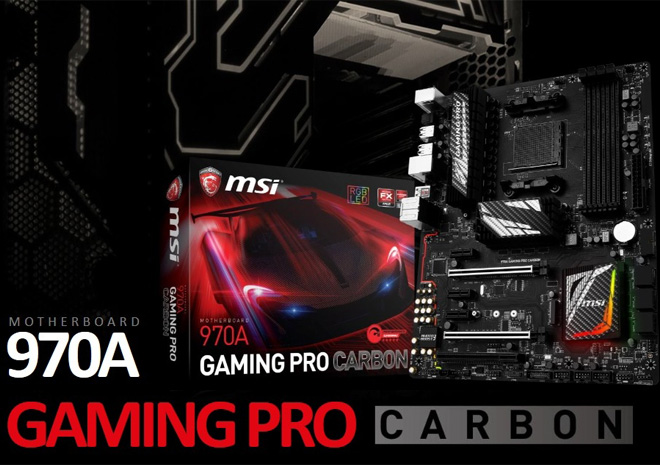 MSI تنعش شريحة AMD 970 بلوحة 970A Gaming Pro Carbon