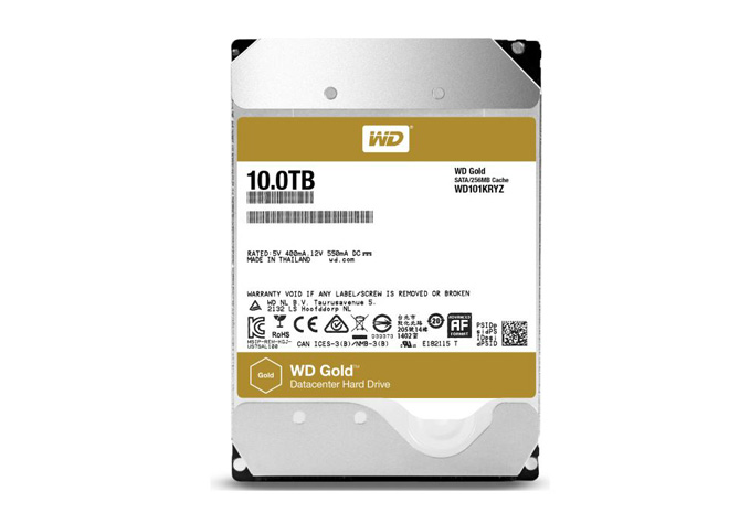 Western Digital تزيد سعة أقراص Gold الى 10TB بسعر 848 دولار