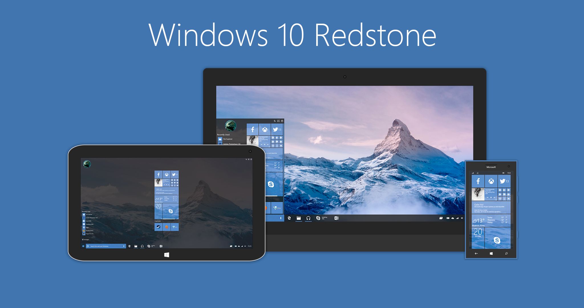 تحديث Redstone 2 التجريبي ياتي للحاسب الشخصي قبل الWindows Phone