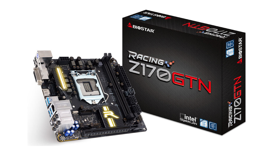 لوحة BIOSTAR Racing Z170GTN بحجم Mini-ITX وبسعر 160 دولار