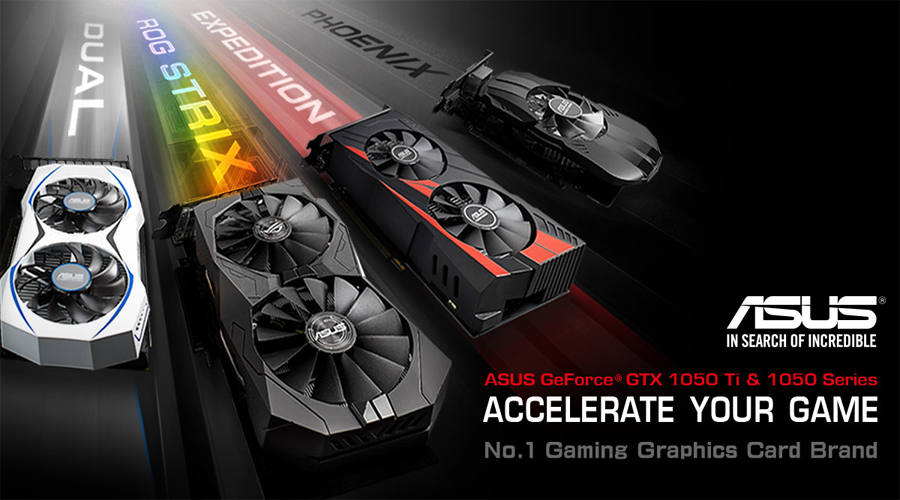 تشكيلة مميزة من ASUS مع سلسلة بطاقات GTX 1050