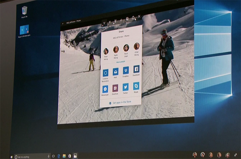 كيفية تشغيل الشكل الجديد الخاص بقائمة المشاركة فى Windows 10
