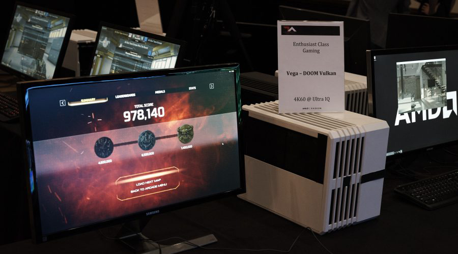 شاهد بطاقة الجيل القادم AMD VEGA تشغل لعبة DOOM بدقة 4K!