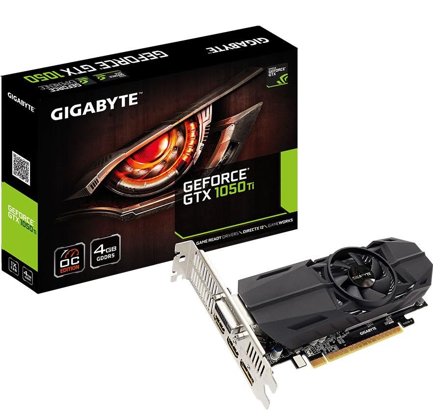 جيجابايت تطلق أول بطاقات GTX 1050 TI و GTX 1050 بتصميم Low Profile