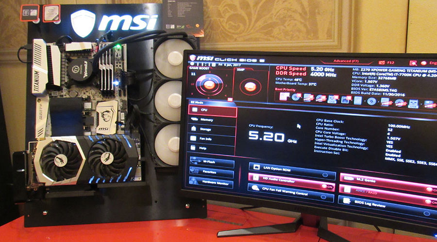 ميزة MSI Game Boost تسمح لمعالج i7-7700k بالوصول بسهولة لتردد 5.2GHz