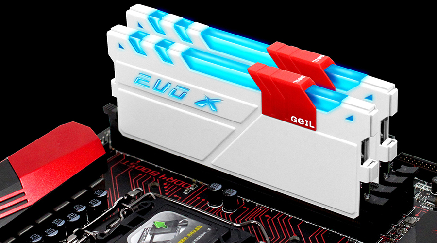 إطلاق سلسلة ذواكر GeIL EVO-X DDR4 بإضاءة RGB LED
