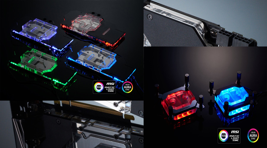 الكشف عن سلسلة البلوك المائي Phanteks Glacier RGB