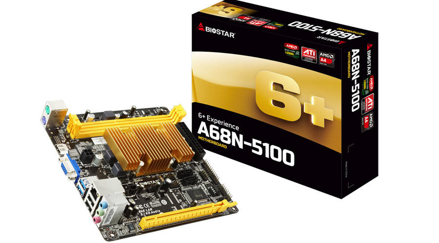الكشف عن لوحة Biostar A68N-5100 بمعالج APU A4-5100 المدمج