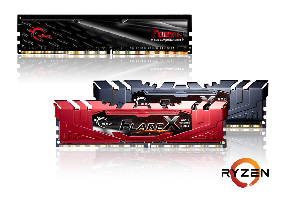 شركة G.skill تعلن عن ذواكر Flare X و Fortis المتوافقة مع منصة AM4