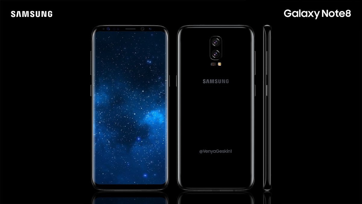 هاتف Samsung Galaxy Note 8 سيكون بشاشه بقياس 6.3 بوصه وكاميرا مزدوجة العدسة