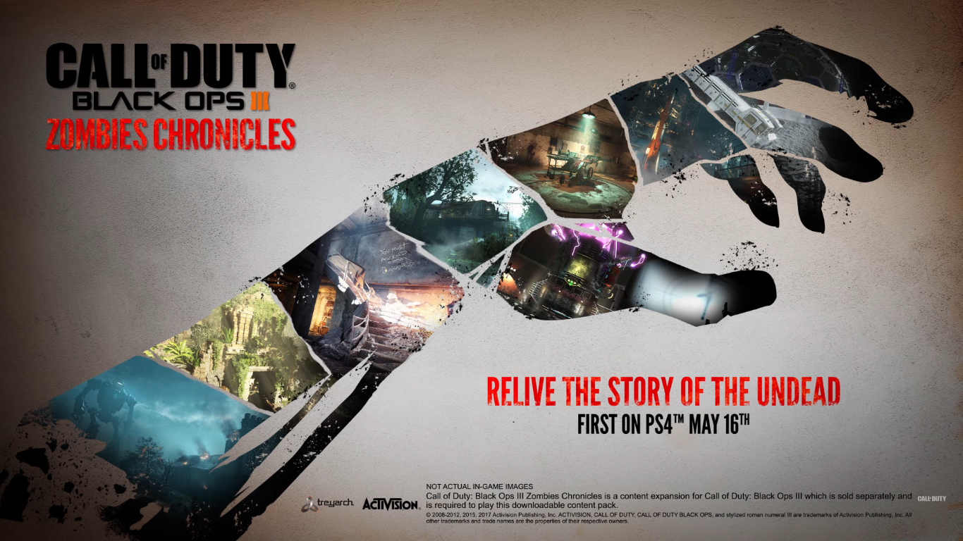 شاهد عرض حزمة الخرائط Zombies Chronicles القادمة للاعبي CoD Black Ops III