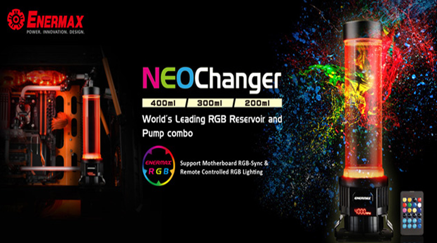 الكشف عن خزان مضخة التبريد Enermax NEOChanger بإضاءة RGB