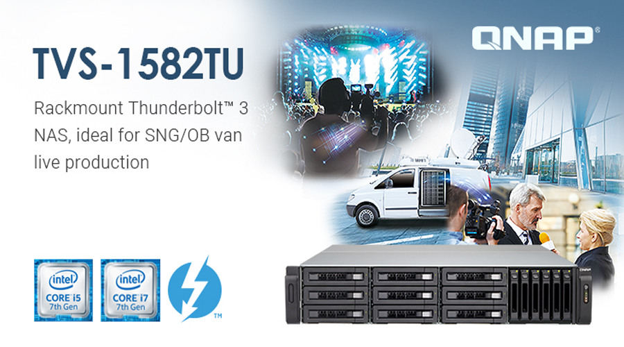 الكشف عن وحدة QNAP TVS-1582TU NAS الجديدة مع 4 منافذ Thunderbolt 3