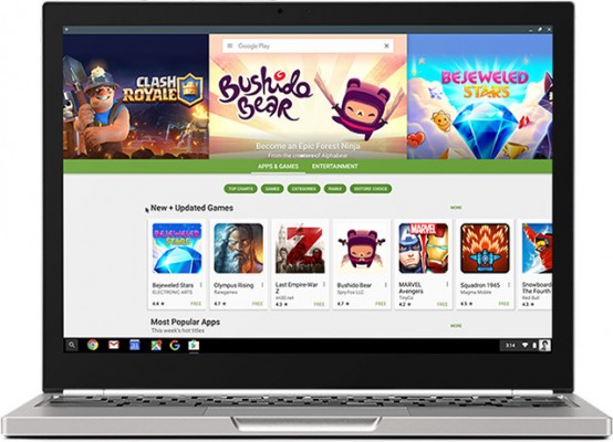 العديد من اجهزه Chrome OS تحصل على دعم متجر Google Play