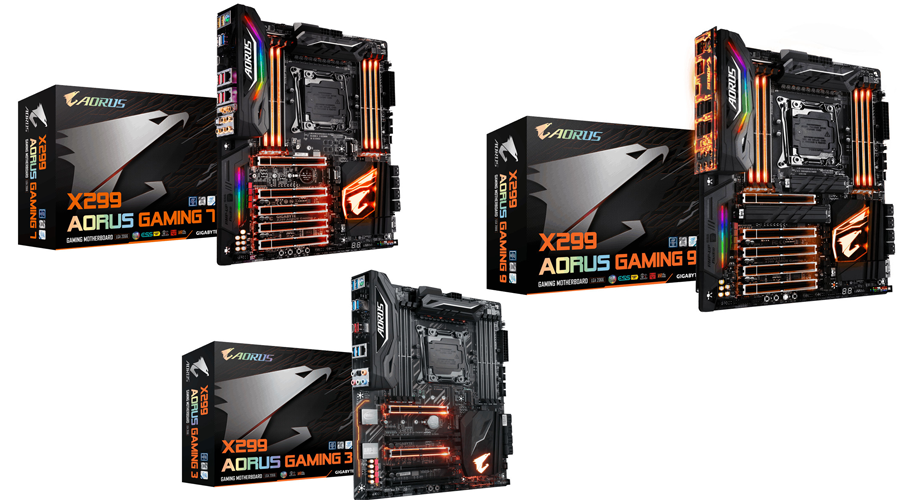 فتح باب الطلب المسبق على عائلة لوحات جيجابايت X299 AORUS