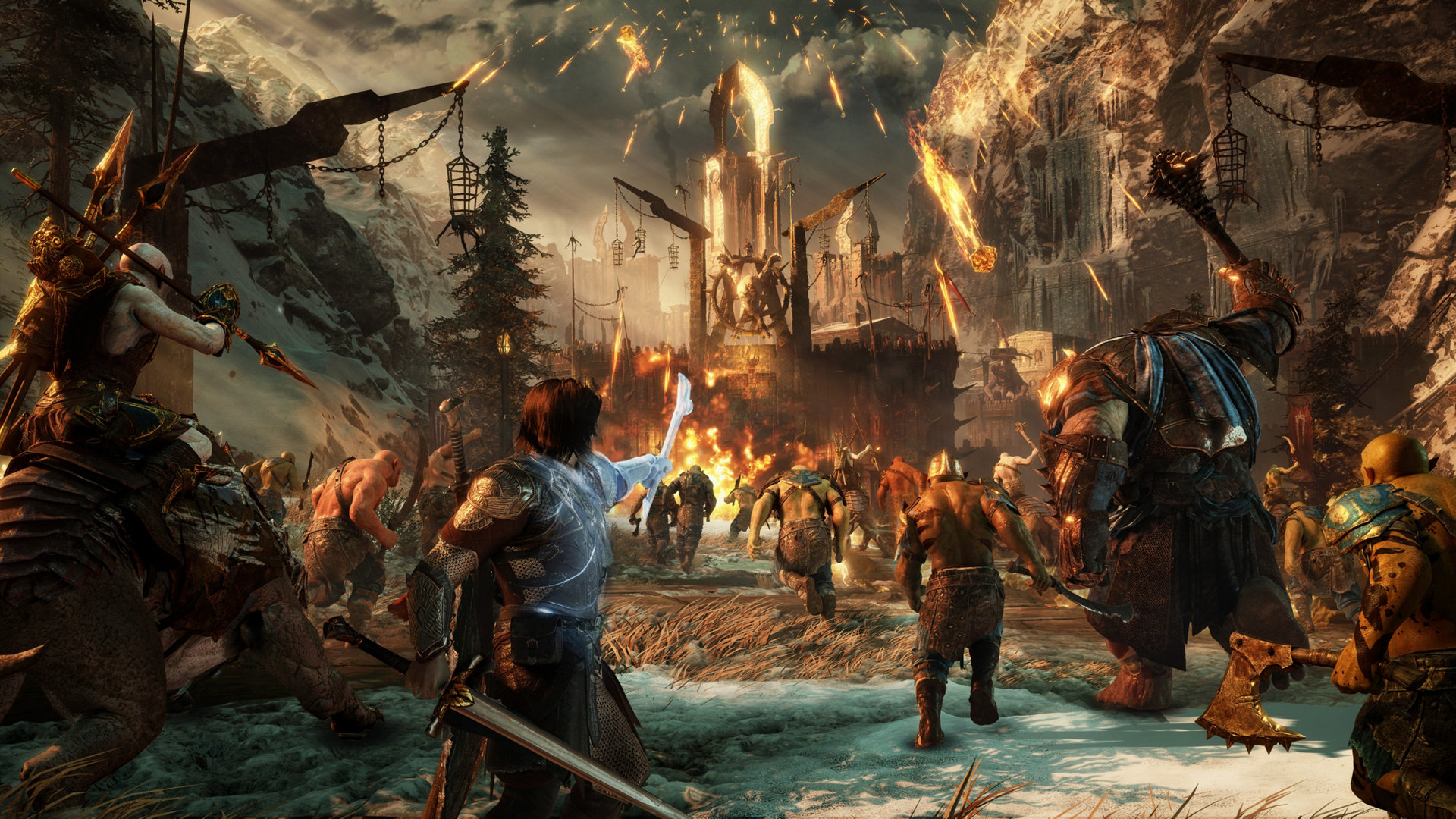 اداء تجميعات مختلفة للعبة Middle-earth: Shadow of War على مختلف دقات العرض
