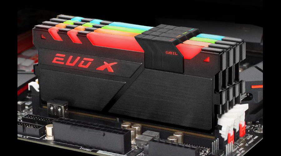 الكشف عن مجموعة ذواكر GEIL DDR4 EVO X RGB المتوافقة مع معالجات RYZEN
