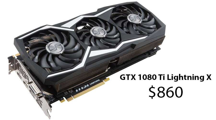 بطاقة MSI GTX 1080 Ti Lightning X متوفرة الأن للشراء بسعر 860 دولار