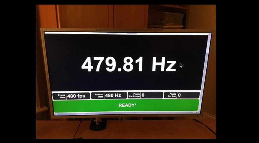 الجنون يستمر..أول شاشة بالعالم بمعدل تحديث 480Hz!!