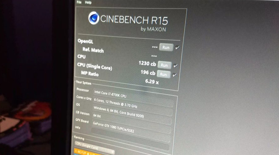 تسريبات: ظهور نتائج معالج إنتل Core i7-8700K مع بينشمارك Geekbench/Cinebench CB 15