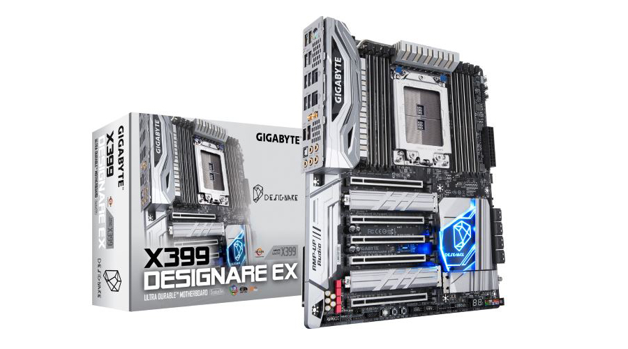 جيجابايت تستعرض واحدة من أقوى لوحاتها X399 Designare EX لمعالجات Threadripper