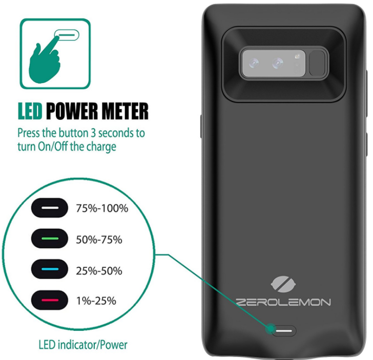 غطاء ZeroLemon الجديد يضاعف بطارية هاتف Galaxy Note 8
