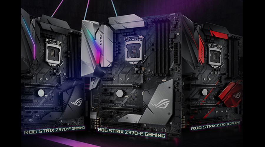 إطلاق سلسلة لوحات ASUS Maximus X و Strix Z370 الجديدة
