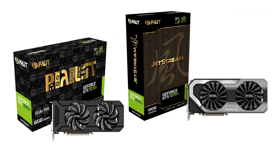 إصدارين من Palit لبطاقة GTX 1070 Ti بتصميم جذاب