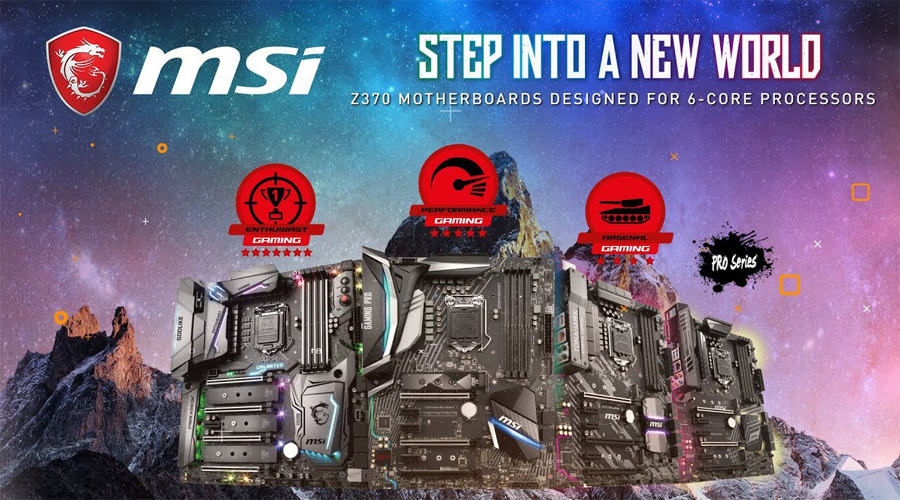 رحب بعائلة لوحات MSI Z370 المتضمنة 13 لوحة جديدة لمعالجات Coffee Lake