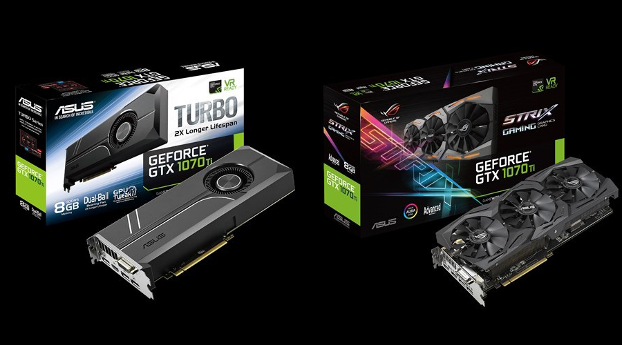 الكشف عن بطاقة ROG Strix/Turbo GTX 1070 Ti من ASUS