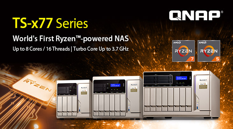 لأول مرة بالعالم QNAP تستعرض أول وحدة تخزين شبكي بمعالج Ryzen!