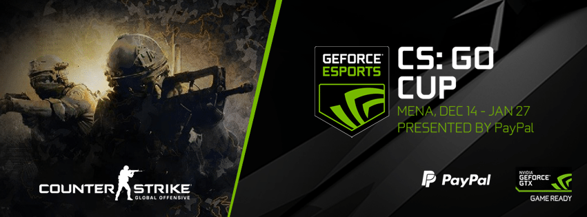 آلاف الدولارات بانتظار محترفي CS:GO مقدمة من انفيديا و PayPal - مسابقة Geforce eSports CSGO Cup
