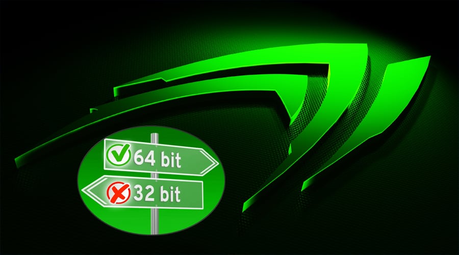 انفيديا تستعد لإيقاف الدعم كلياً عن أنظمة تشغيل 32bit بعد تعريفات R390