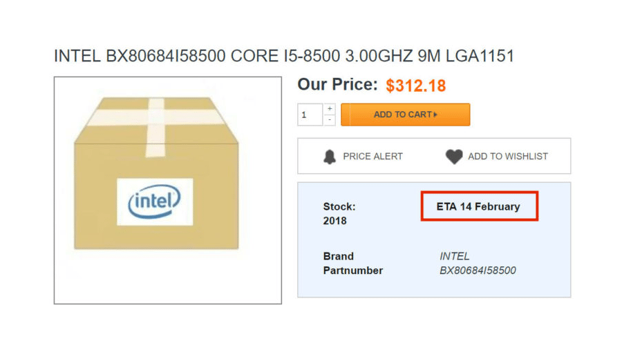 ترقب إطلاق معالجات إنتل Core i5-8500 و Core i3-8300 في 14 فبراير