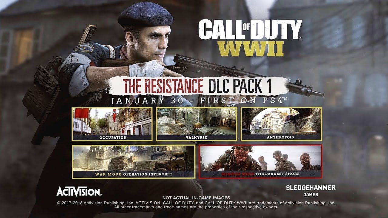 اطلاق فيديو للمحتوى الجديد للعبة Call of Duty: WWII بعنوان The Resistance