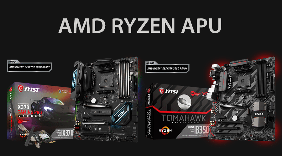 لوحات MSI بسوكيت AM4 جاهزة لدعم معالجات AMD Ryzen APU المكتبية